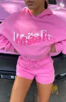 So Wavy Oversized Pink White Fox Hoodie