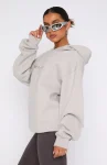Stay Lifted Oversized White Fox Hoodie Moon