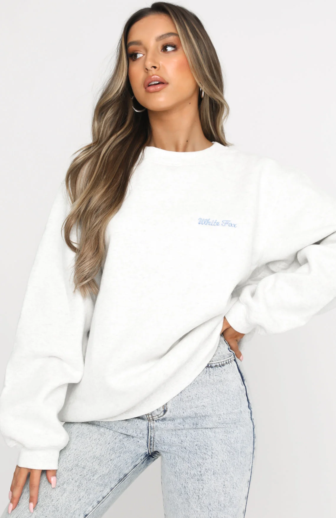 Steal Your Heart Oversized Sweater Grey Marle Steal Your Heart Oversized Sweater Grey Marle