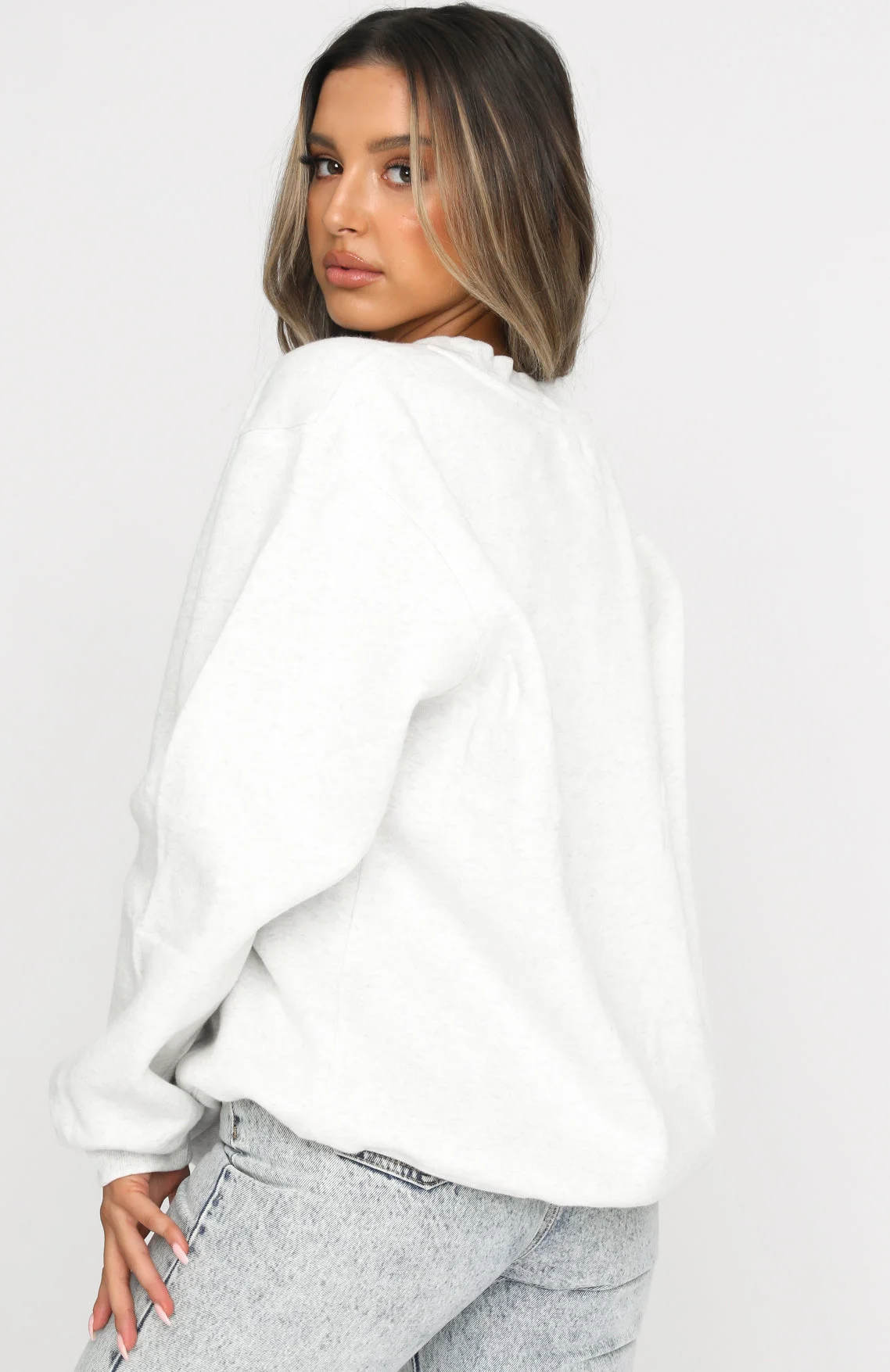 Steal Your Heart Oversized Sweater Grey Marle Steal Your Heart Oversized Sweater Grey Marle