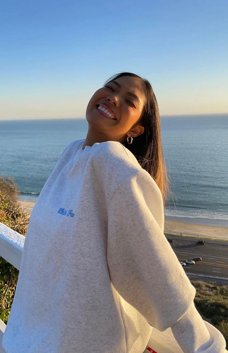 Steal Your Heart Oversized Sweater Grey Marle Steal Your Heart Oversized Sweater Grey Marle