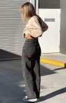 Taking A Trip Mid Rise Straight Leg Jeans Acid Black