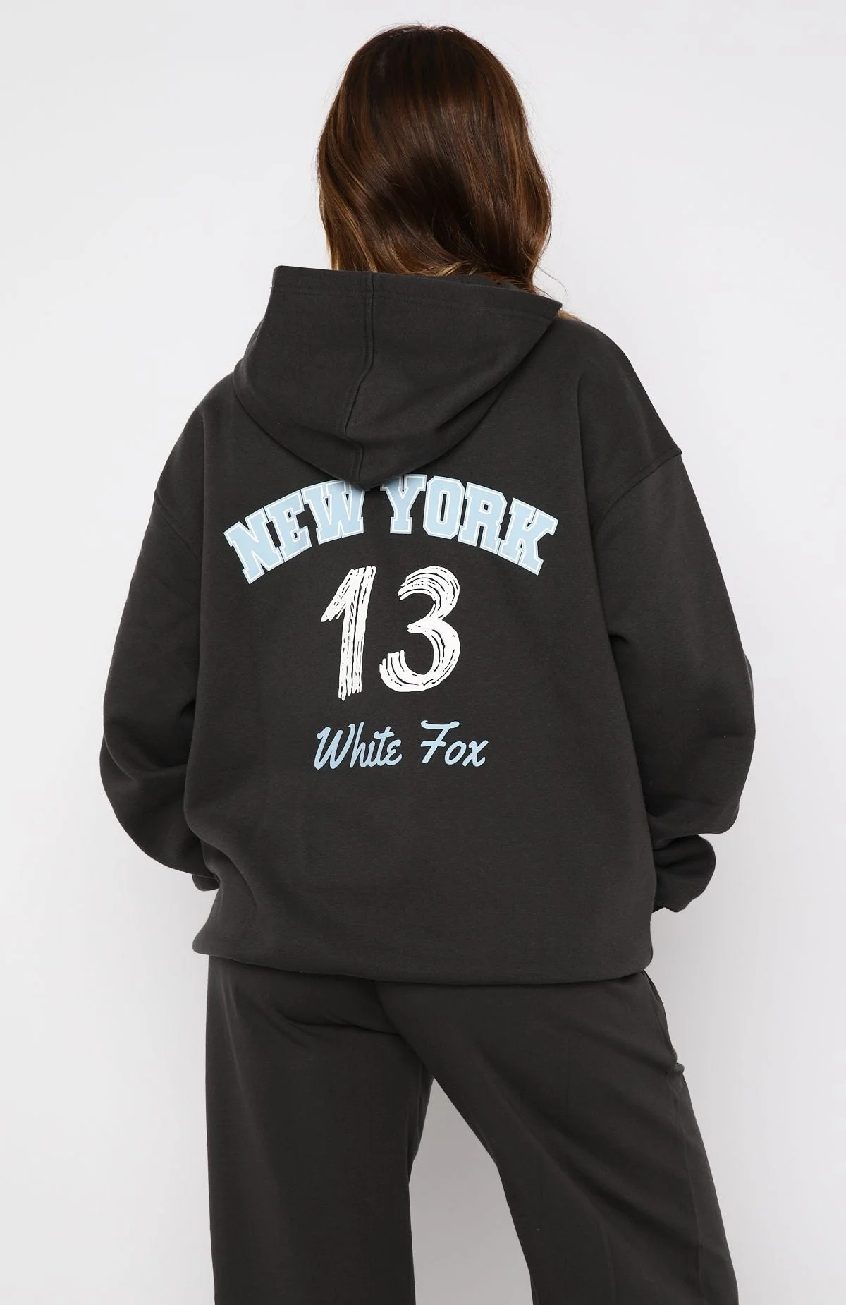 Team New York Oversized Hoodie Charcoal Team New York Oversized Hoodie Charcoal