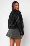 Tell Me Nothing PU Jacket Black