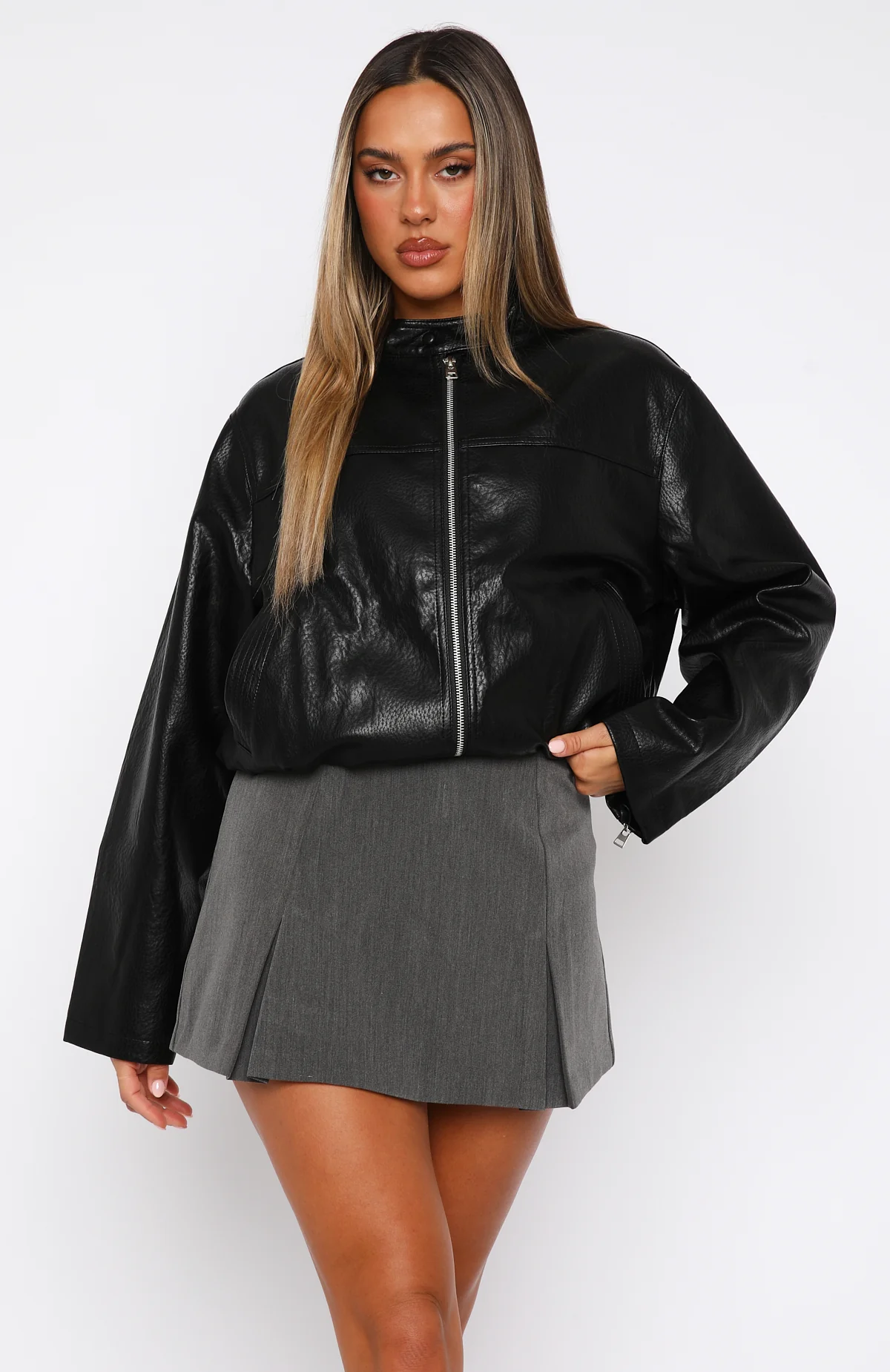 Tell Me Nothing PU Jacket Black Tell Me Nothing PU Jacket Black