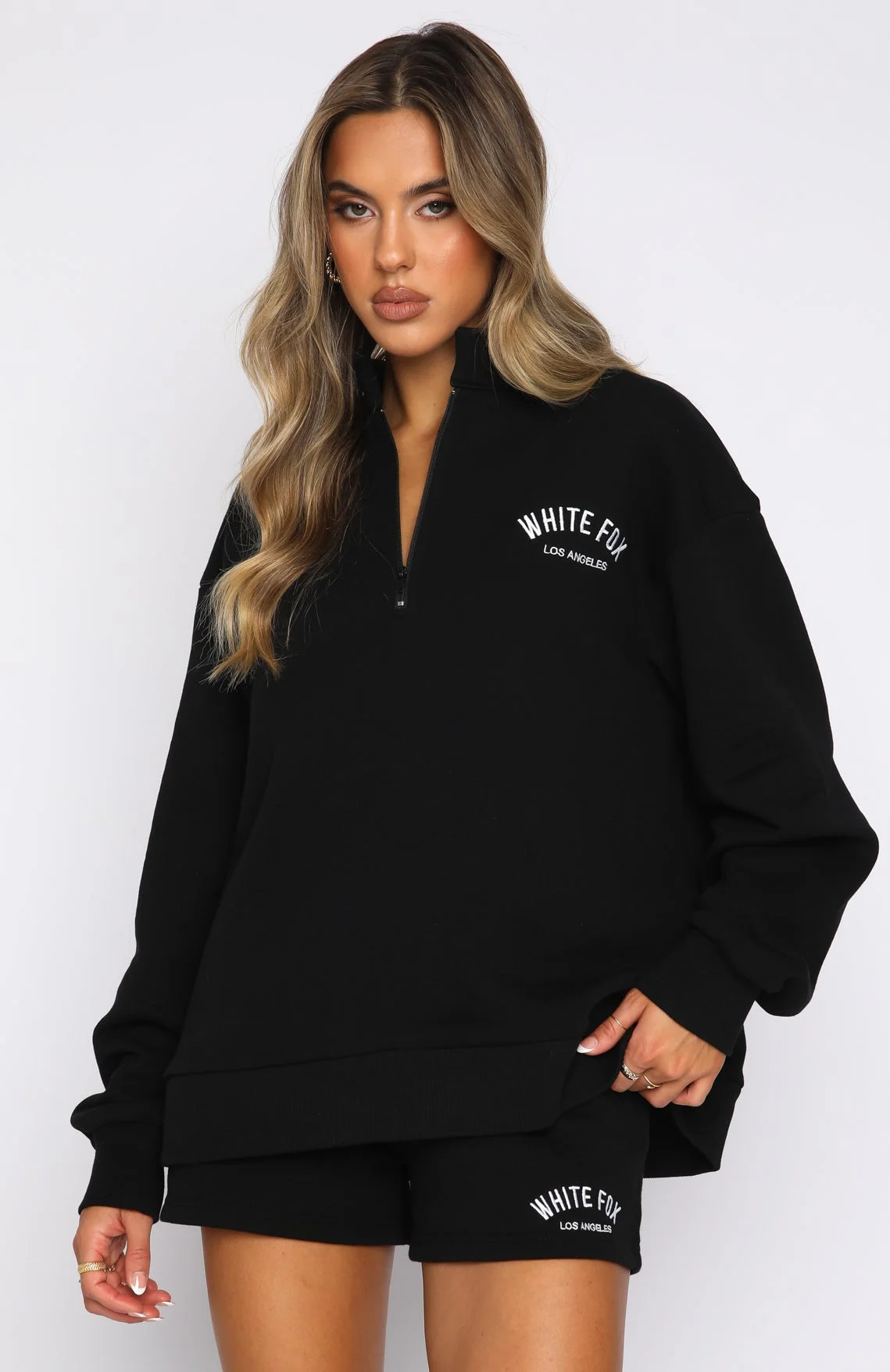 The Highest Demand Zip Front Sweater Black The Highest Demand Zip Front Sweater Black