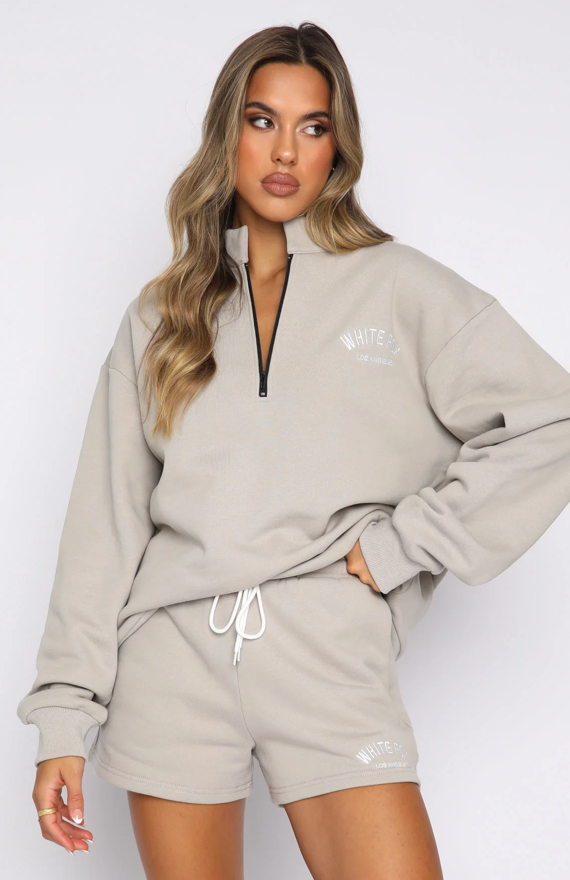 The Highest Demand Zip Front Sweater Taupe The Highest Demand Zip Front Sweater Taupe