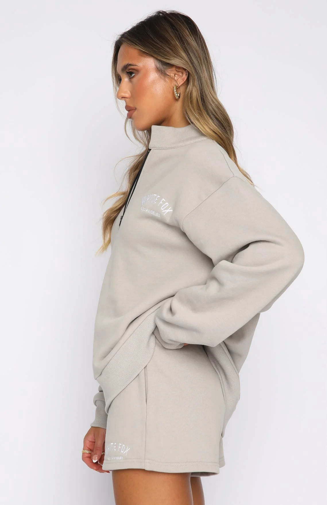 The Highest Demand Zip Front Sweater Taupe The Highest Demand Zip Front Sweater Taupe