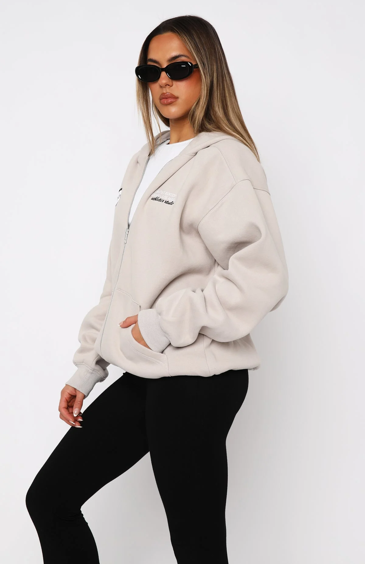 Will You Call Zip Front Hoodie Moon Will You Call Zip Front Hoodie Moon