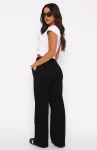 You’d Love It Here Wide Leg Sweatpants Black