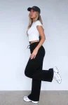 You’d Love It Here Wide Leg Sweatpants Black