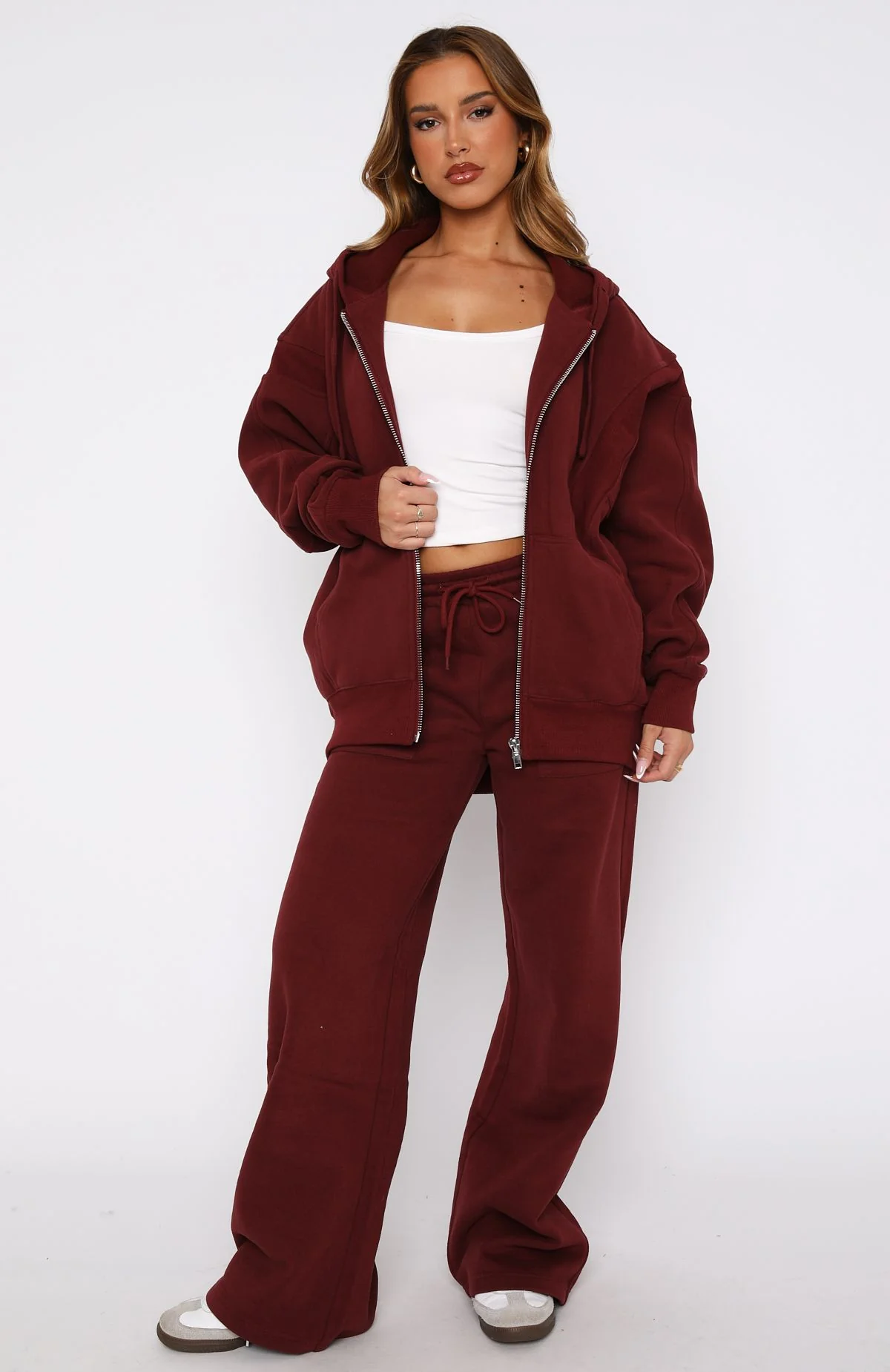 You'd Love It Here Wide Leg Sweatpants Merlot You'd Love It Here Wide Leg Sweatpants Merlot