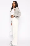 You’d Love It Here Wide Leg Sweatpants White