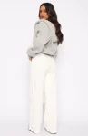 You’d Love It Here Wide Leg Sweatpants White