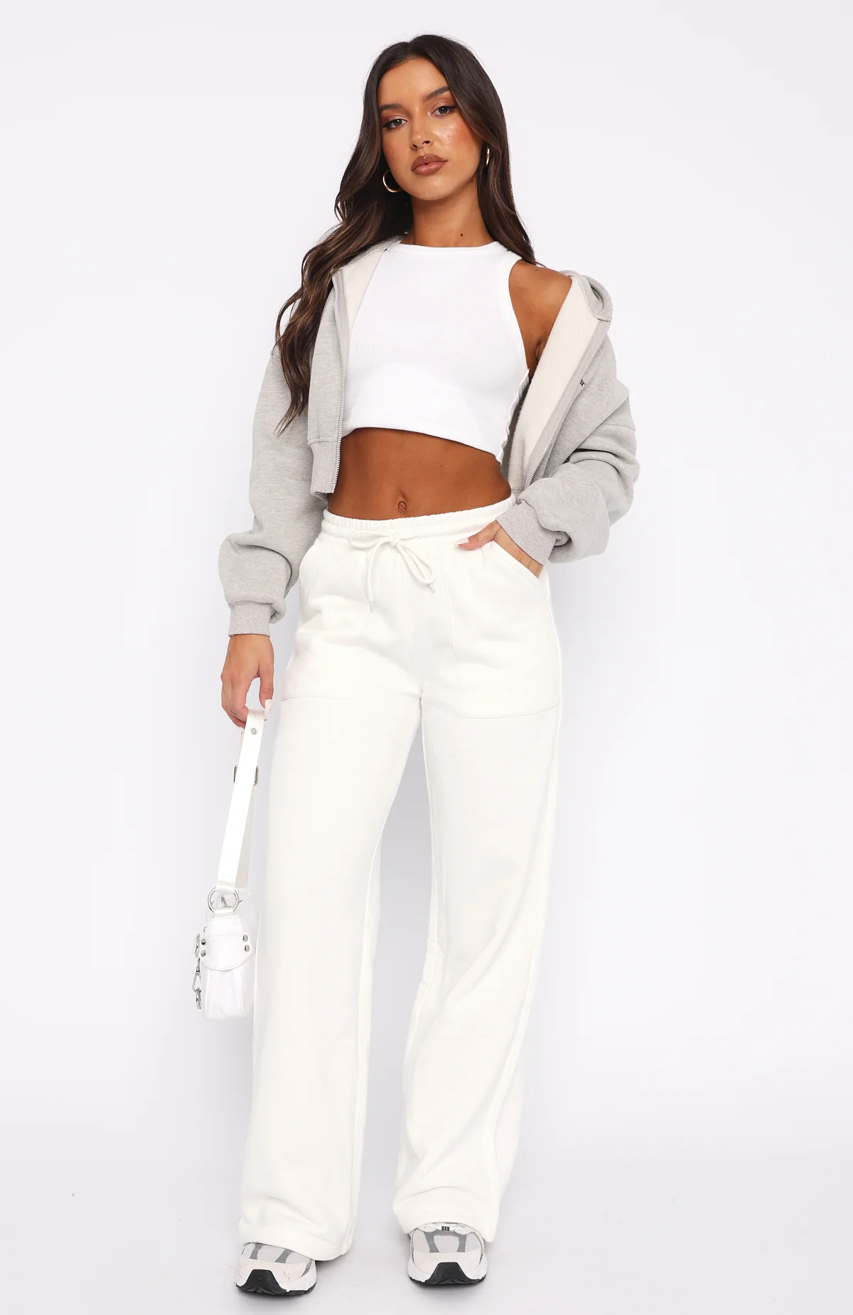 You'd Love It Here Wide Leg Sweatpants White You'd Love It Here Wide Leg Sweatpants White